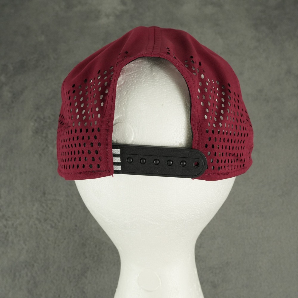 Adidas Originals Hat Mens OSFM Maroon Tech Mesh‎ Perforated Snapback Trefoil - Picture 3 of 10